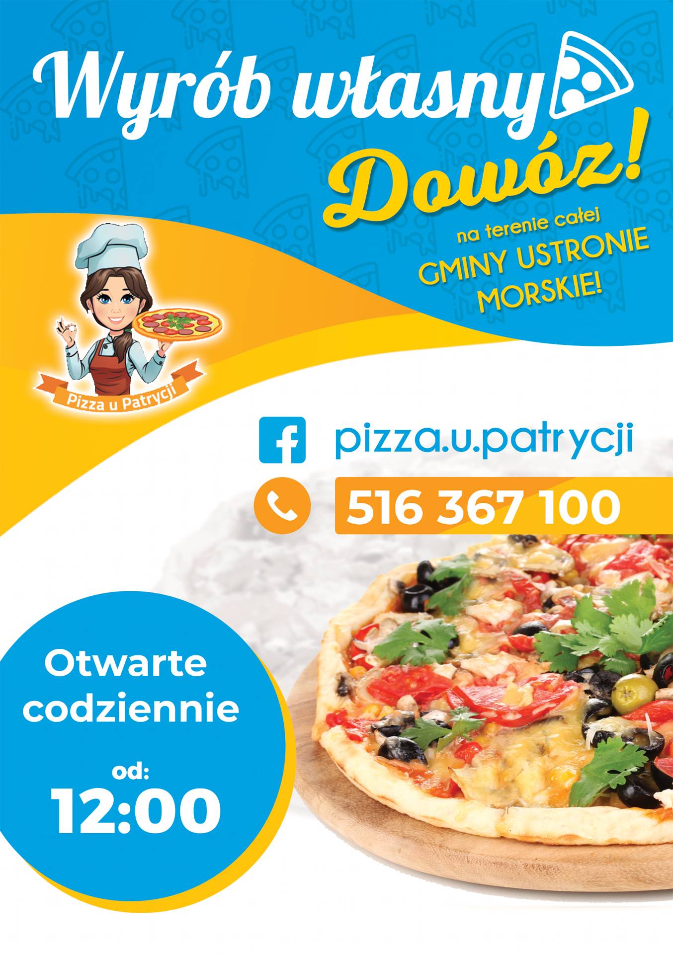 Menu at Pizza U Patrycji restaurant, Ustronie Morskie, Polna 3