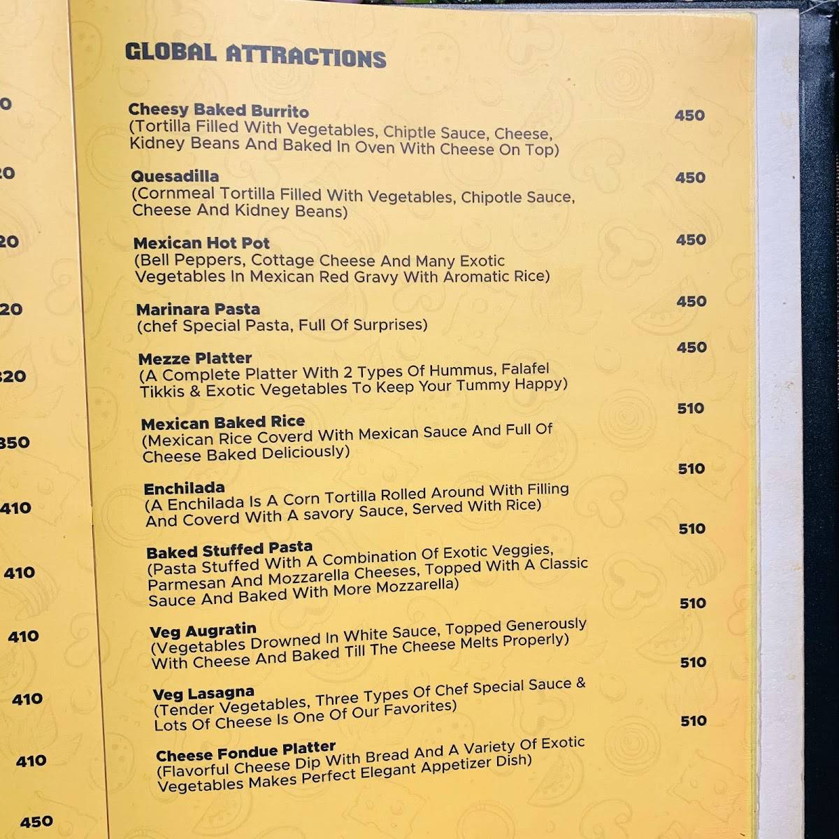 Menu at KDK's Sky Dine, Vadodara, 2nd floor