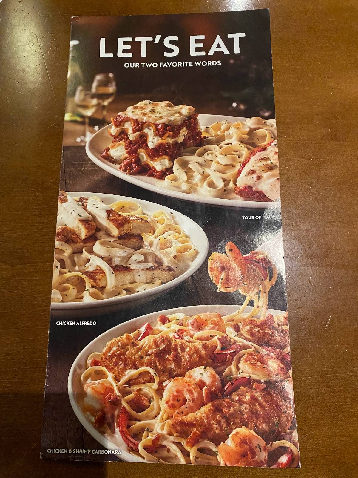 Menu at Olive Garden Italian Restaurant, Victorville