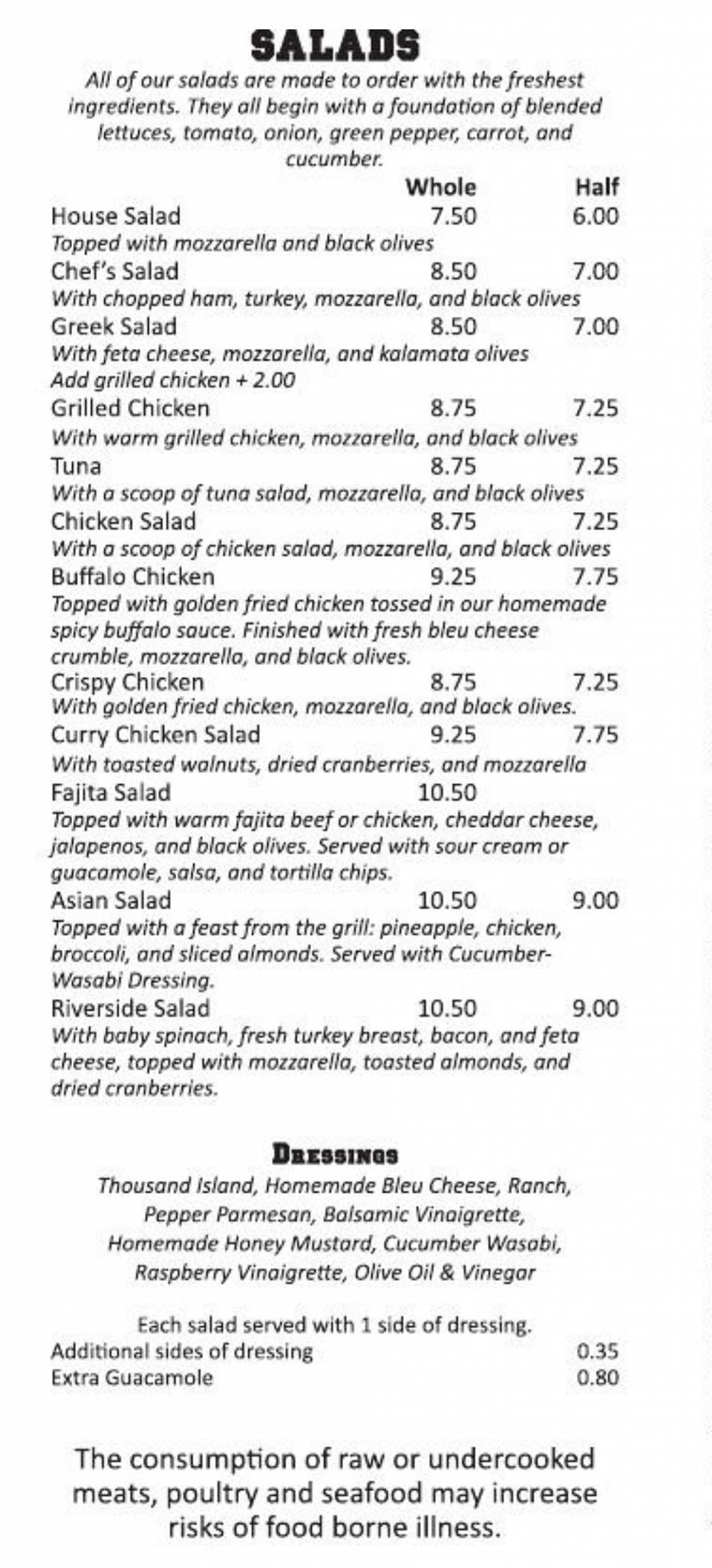 Menu at Winterport House of Pizza pizzeria, Winterport