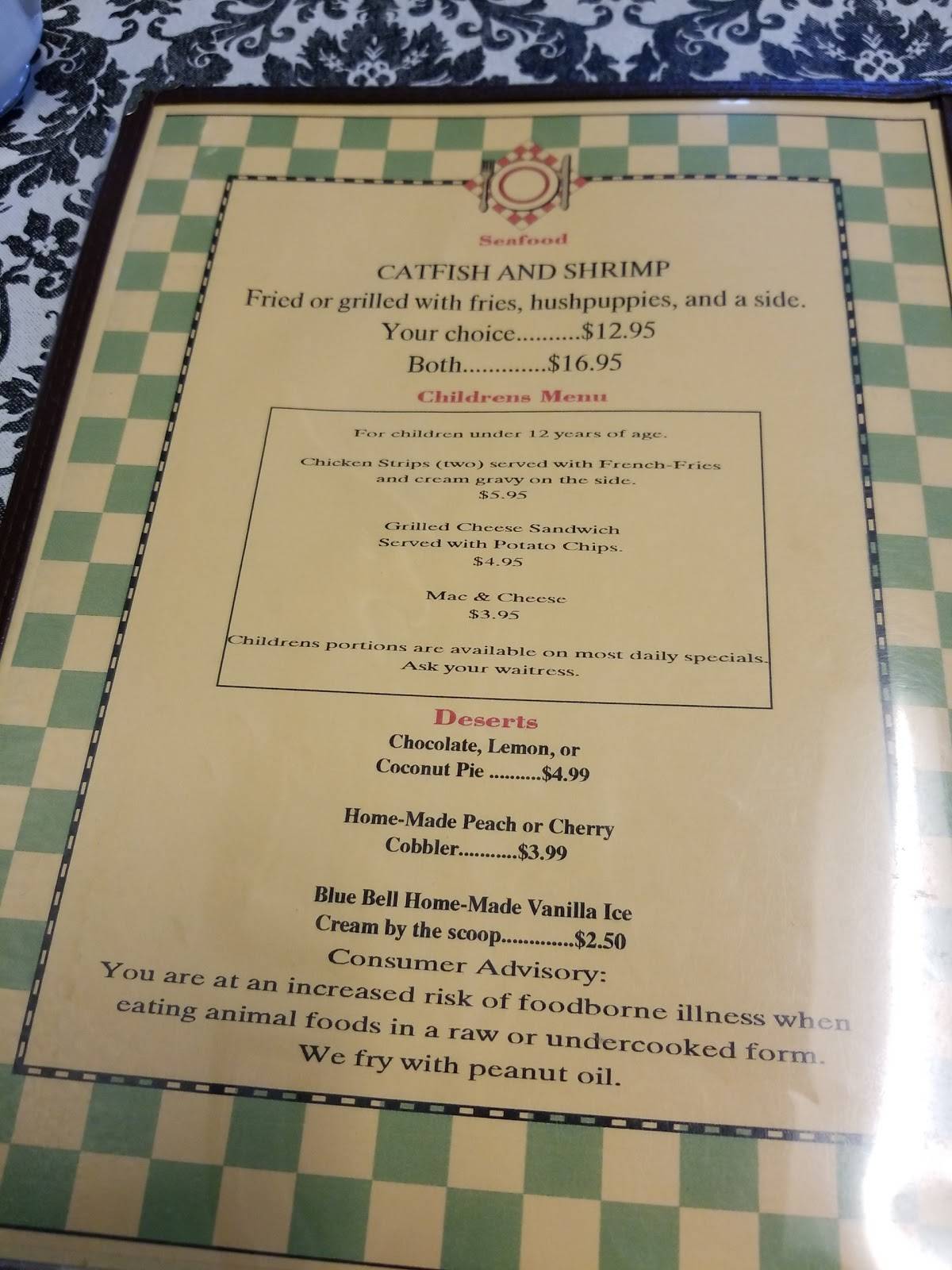 Menu at Courthouse Whistle Stop restaurant, Livingston