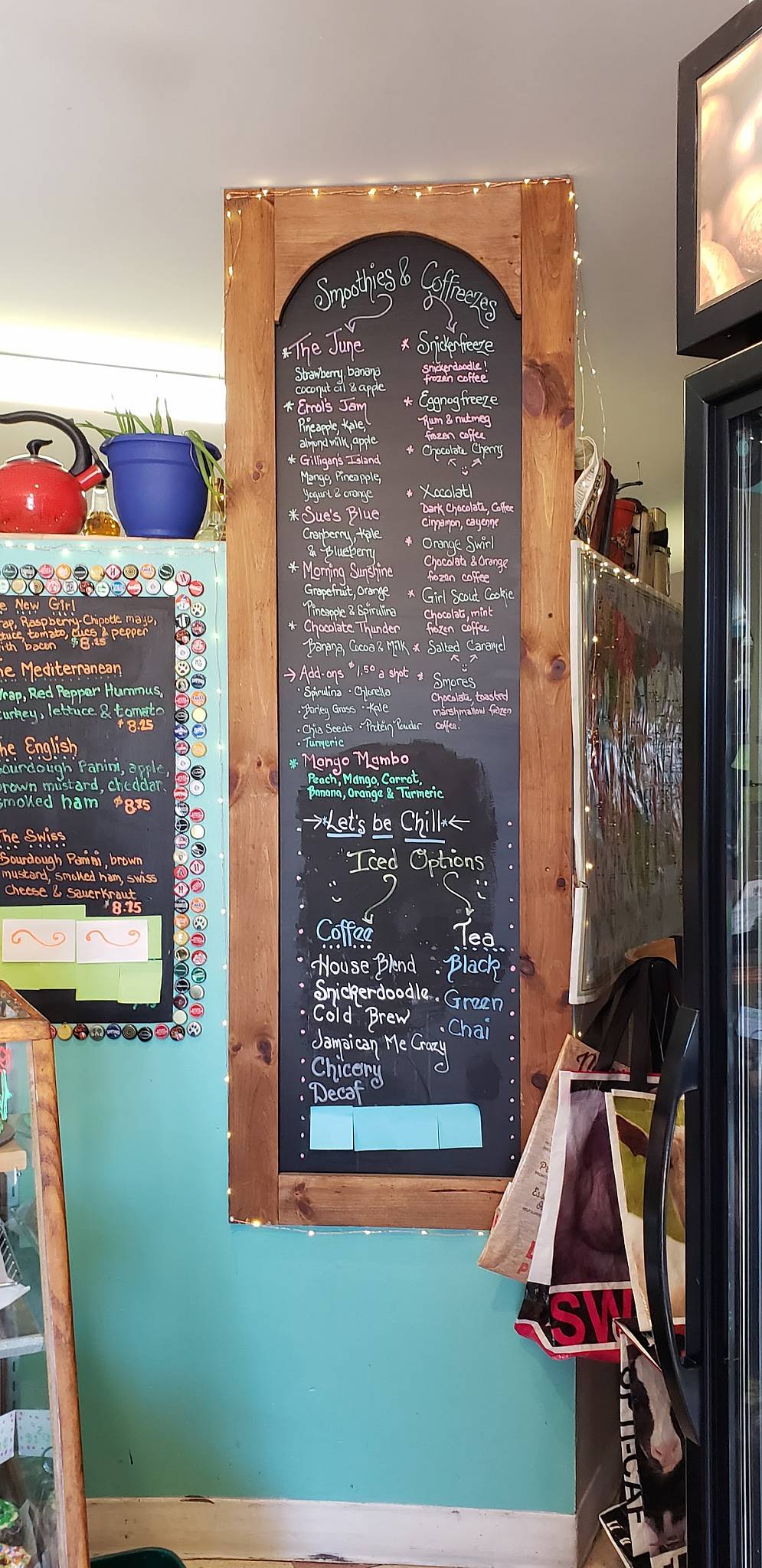 Menu at Snickerdoodles Coffee Shop cafe, Limington