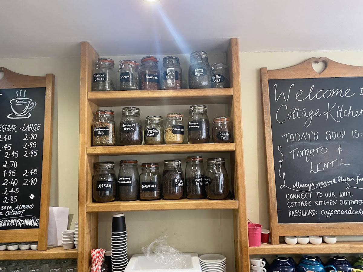 Menu at The Cottage Kitchen cafe, Saint Andrews