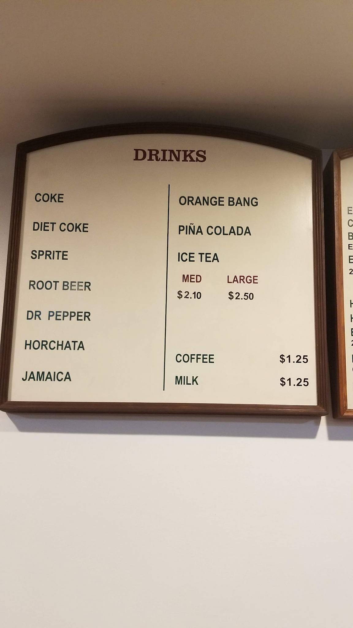 Menu at Campos Famous Burritos restaurant, Simi Valley