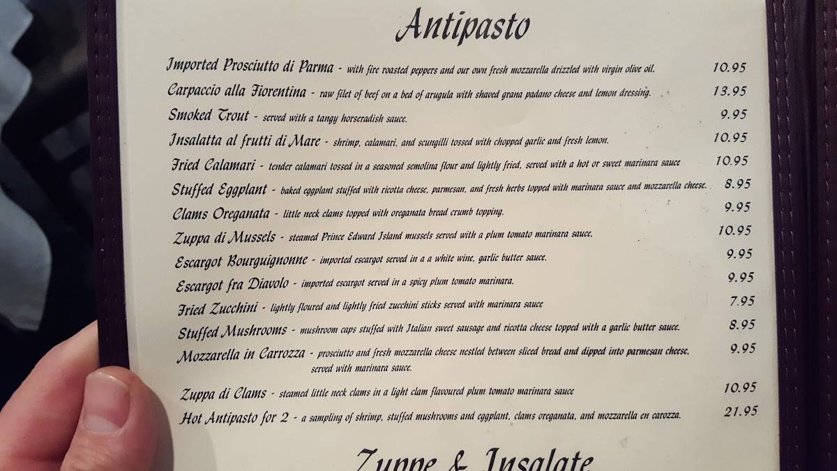 Menu at DELPINO Restaurant, Montvale