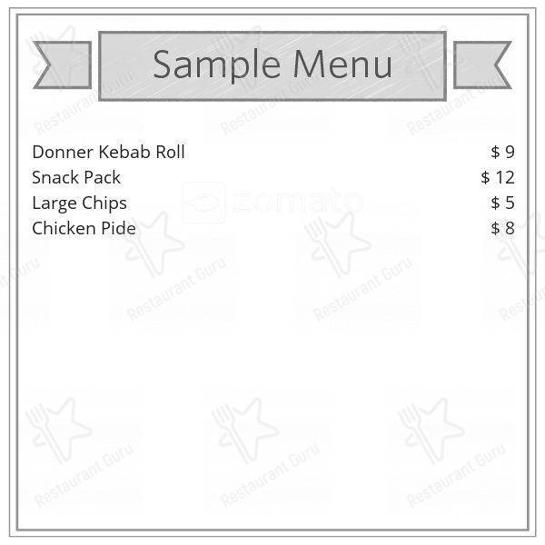 Menu at DH King of Kebabs, Penrith