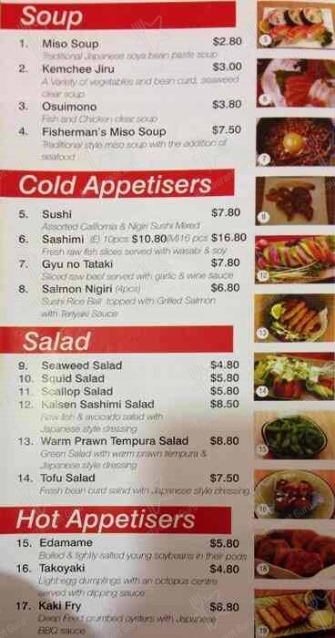 Hi Sushi Geelong меню