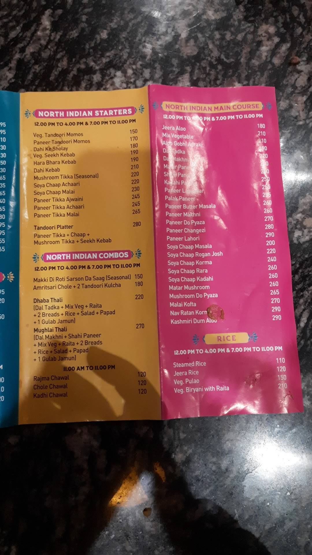 Menu at Indian Dhaba Company, Noida, CLUB