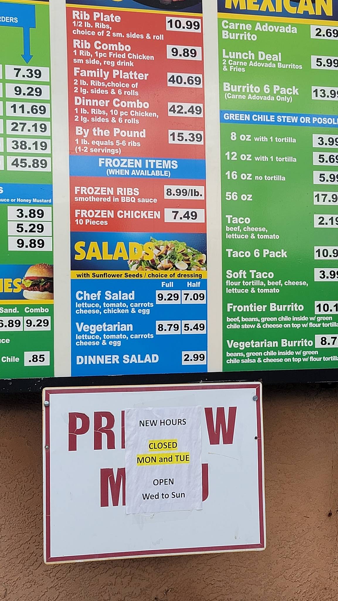 Menu at Golden Pride BBQ, Albuquerque, Central Ave NW