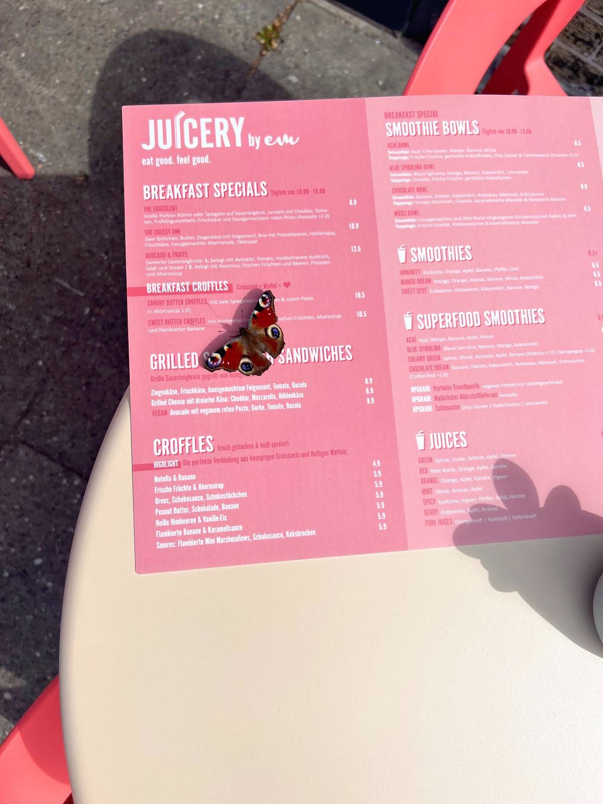 Menu at JUICERY by em pub & bar, Hamburg