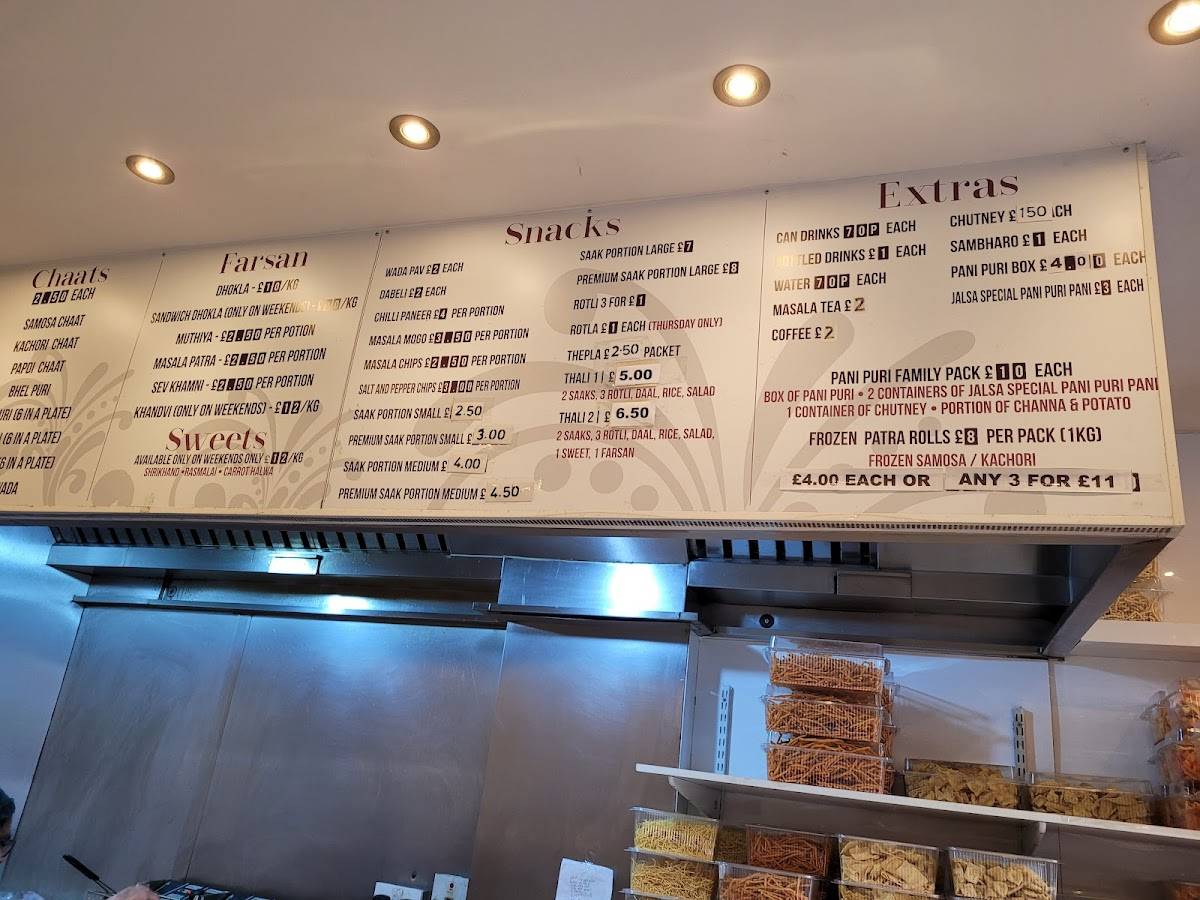 Menu at Jalsa Foods desserts, Wembley, Watford Rd
