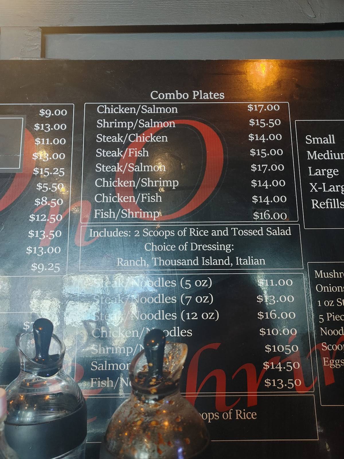 Menu at Ono Steak & Shrimp steakhouse, Kapolei
