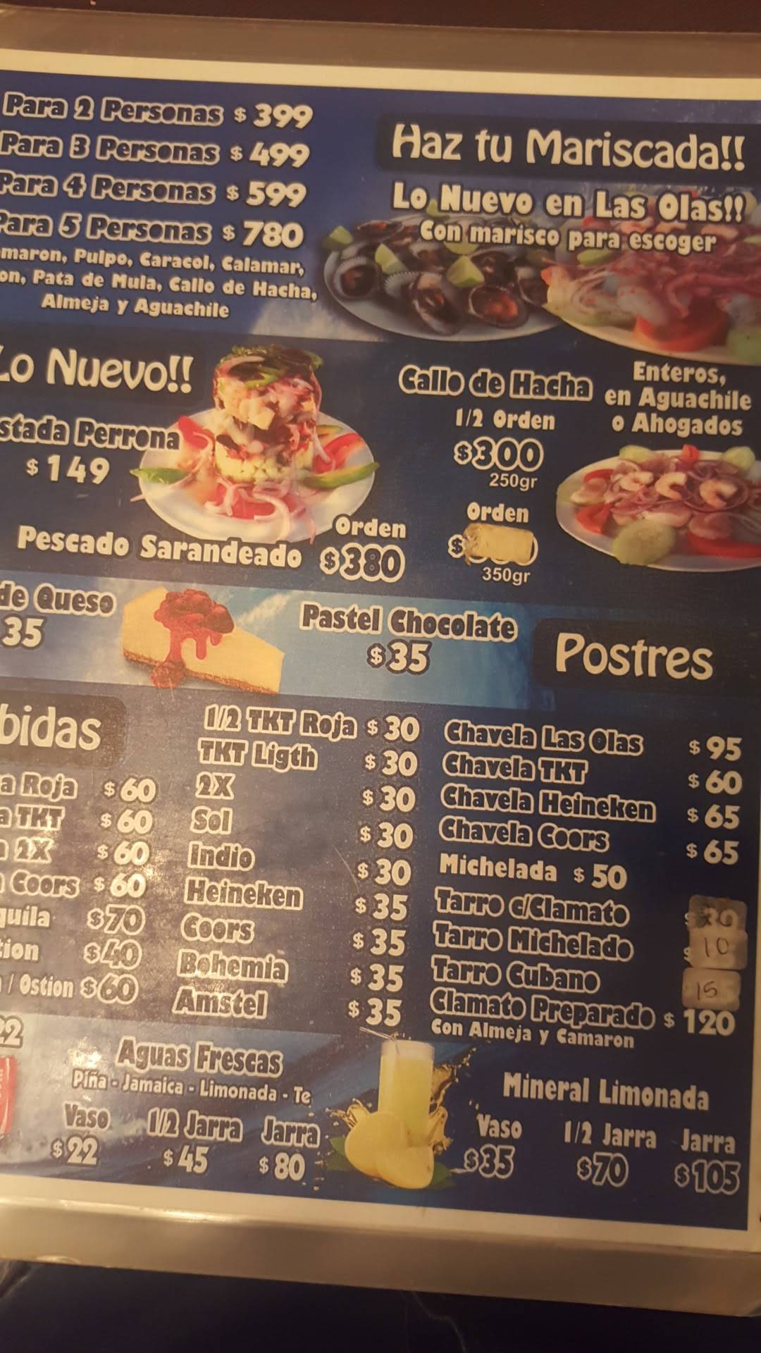 Menu At Las Olas Mexicali Restaurant, Mexicali