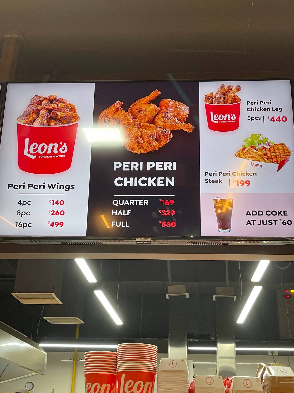 Menu at Leon's Burgers & Wings - Manikonda, Hyderabad 