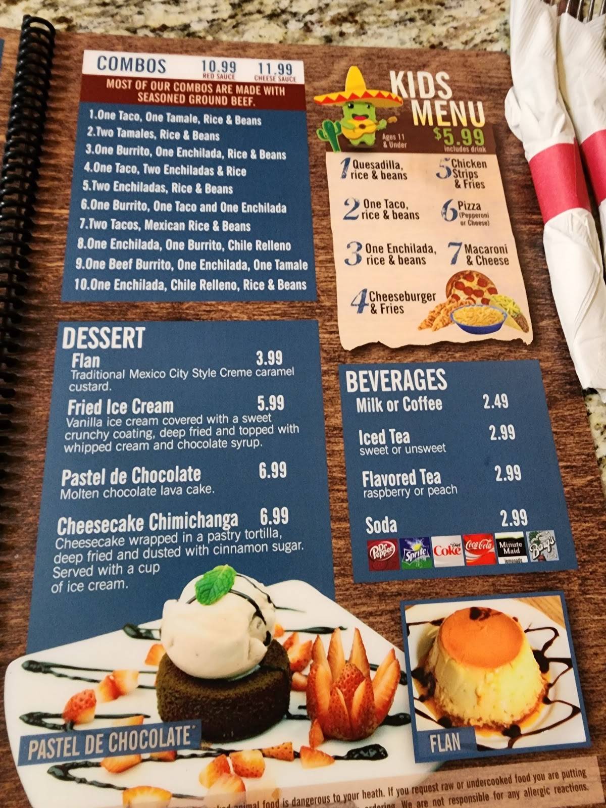 Menu at Los Sauces Mexican Restaurant, Nevada, 117 S Centennial Blvd