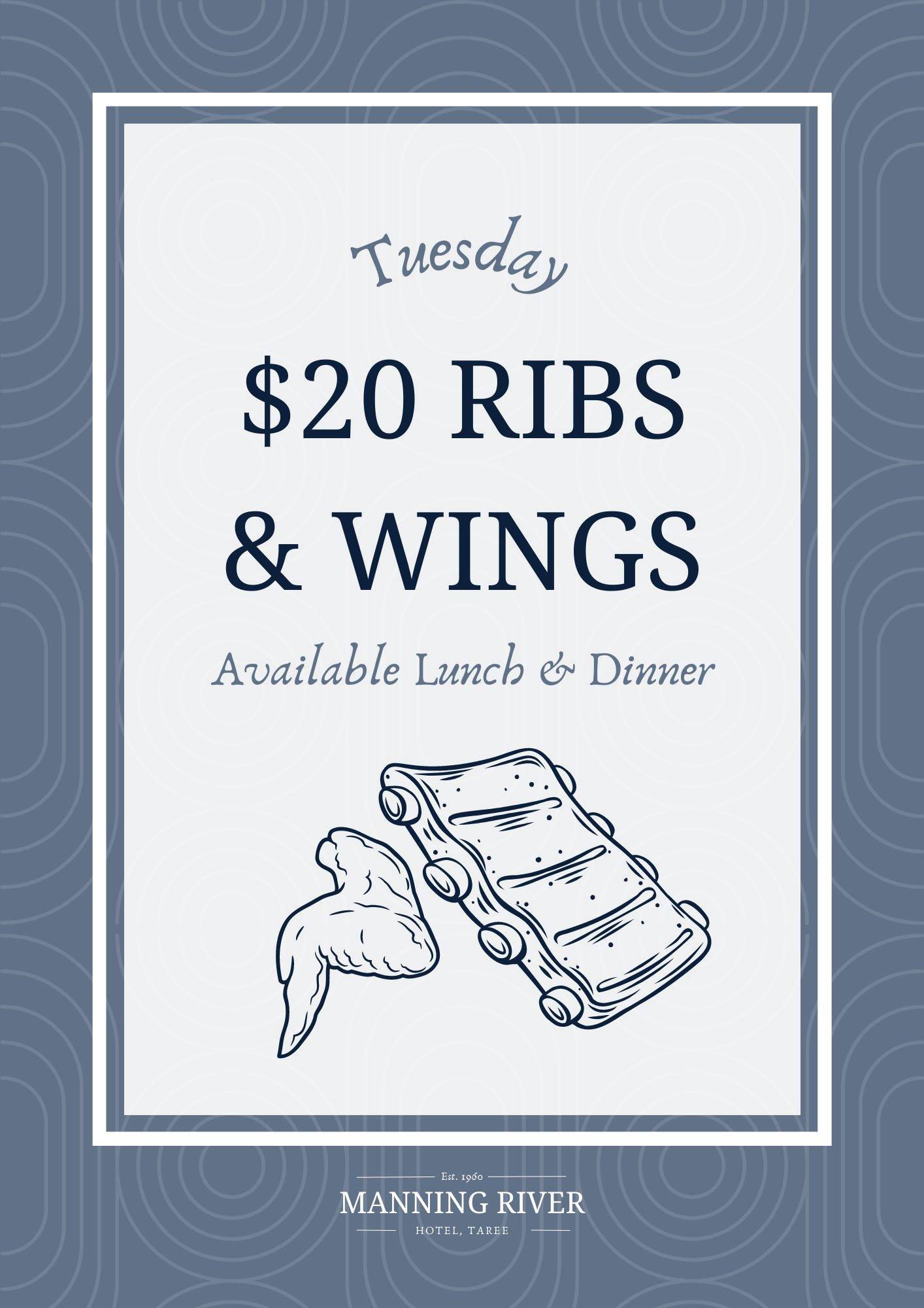 Menu at Manning River Hotel pub & bar, Taree