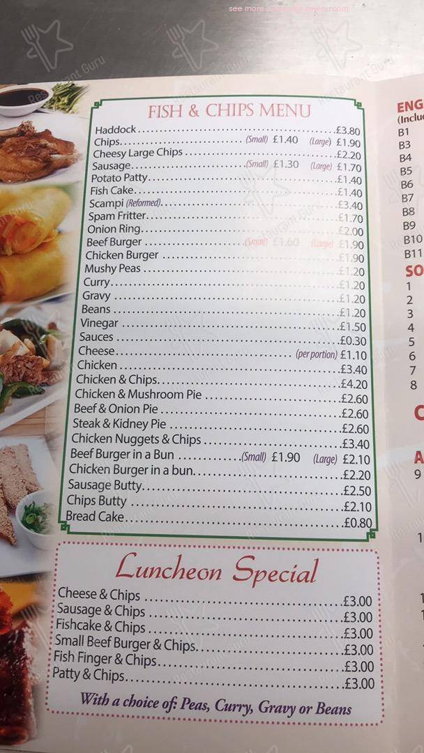 Menu at Molescroft Chinese fast food, Beverley, 49 Woodhall Way
