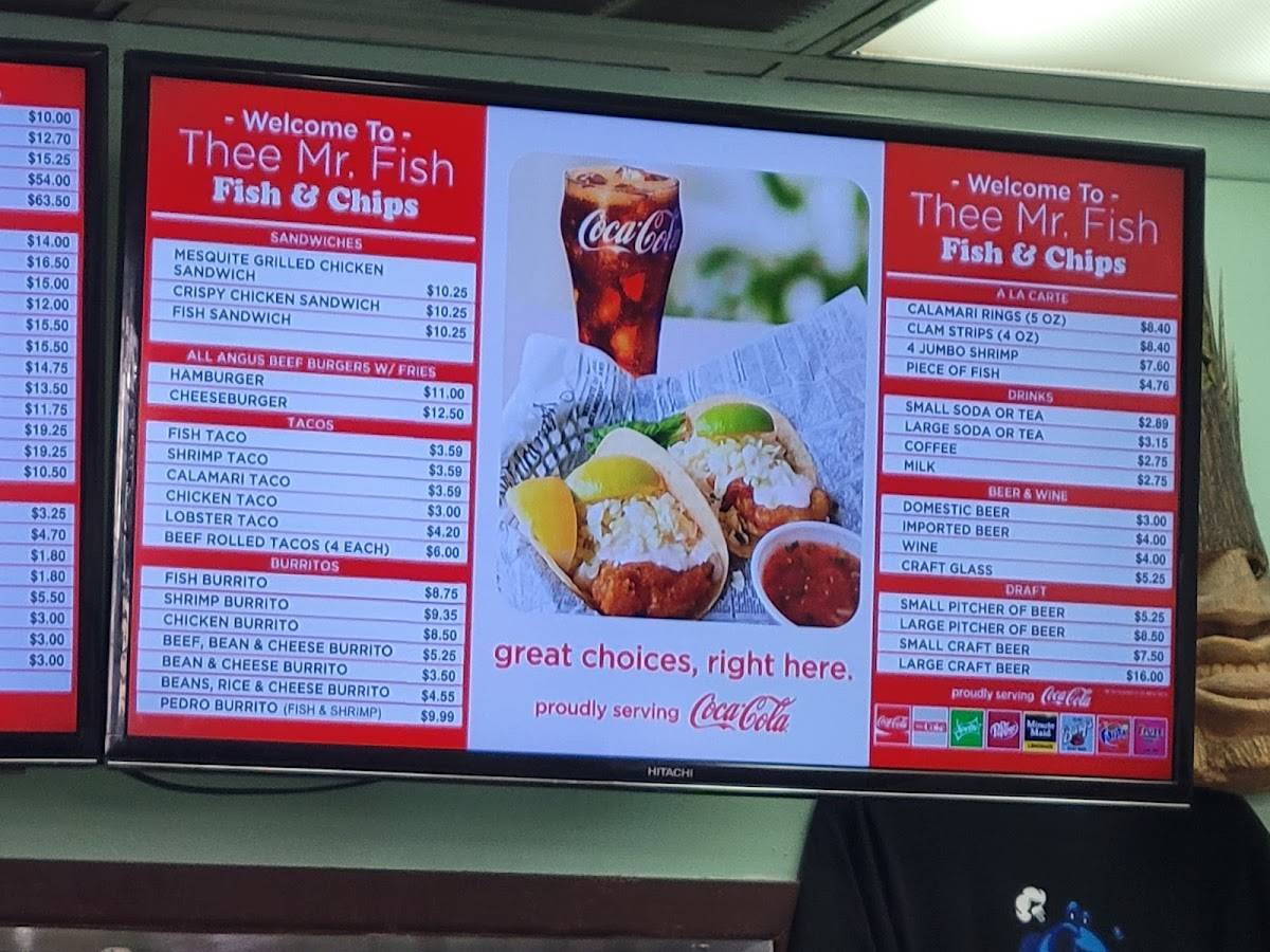Menu at Mr Fish Fish & Chips restaurant, Yuma