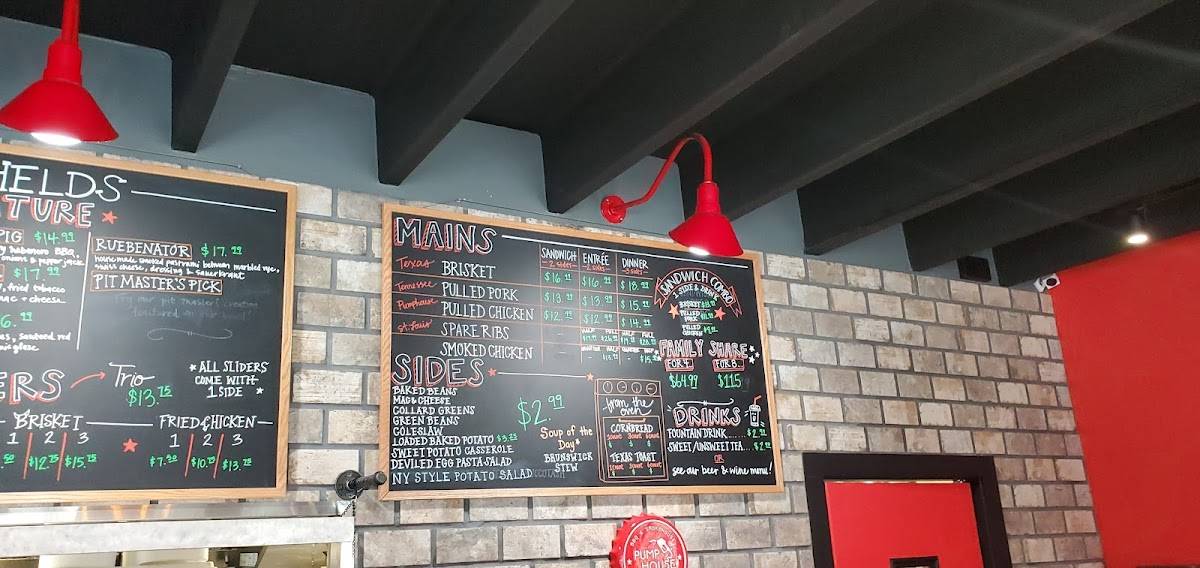 Menu at Pumphouse BBQ, Ormond Beach