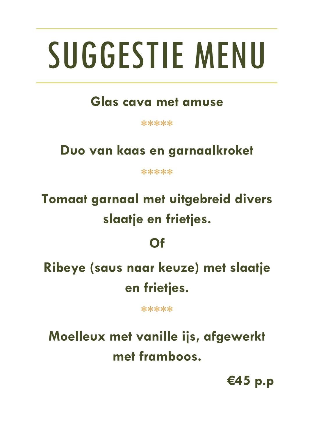 Menu At Oud Vlaenderen, Poperinge, Grote Markt 14