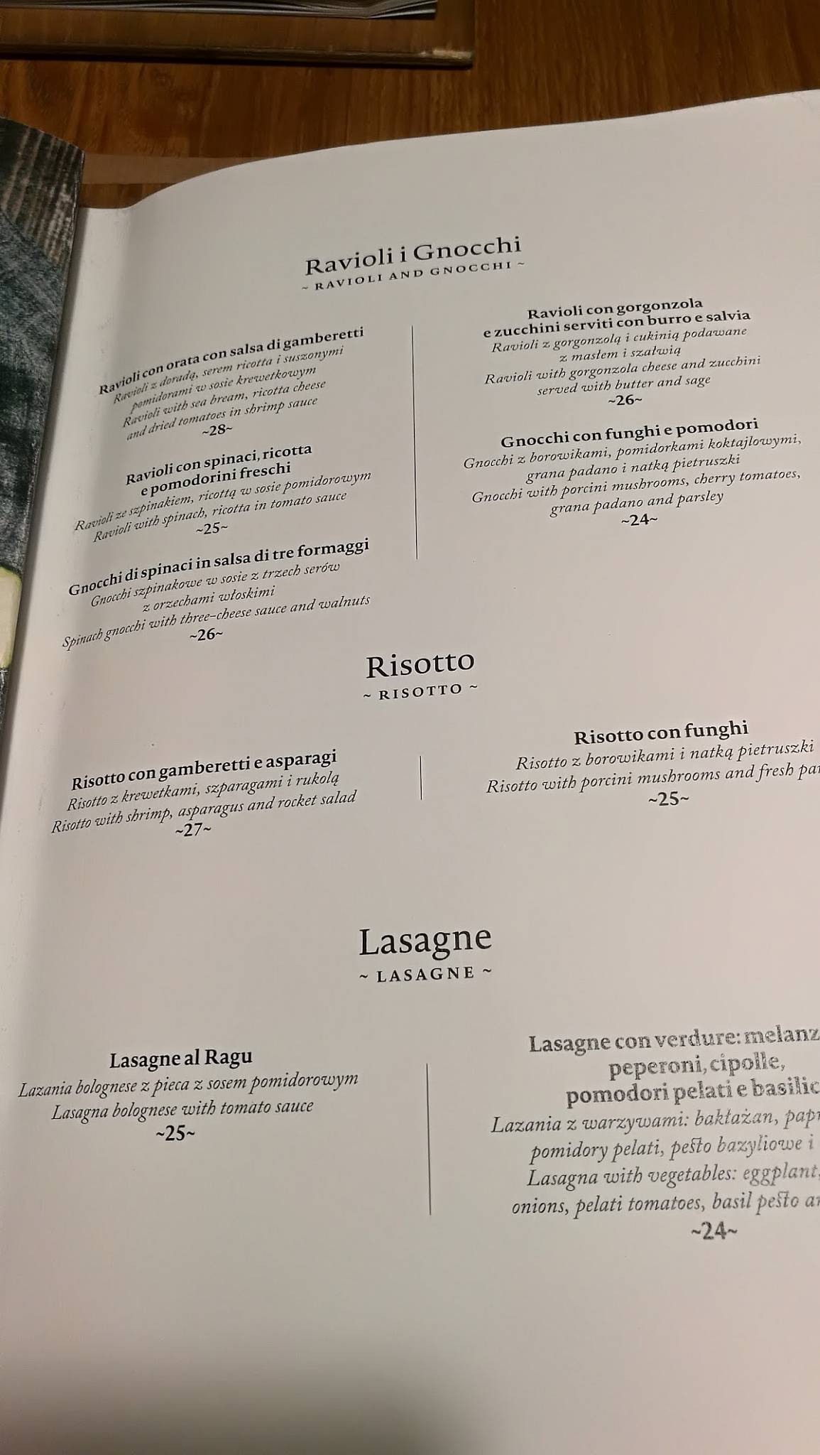 Menu at PastaBar Restauracja Pizza Kraków, Kraków