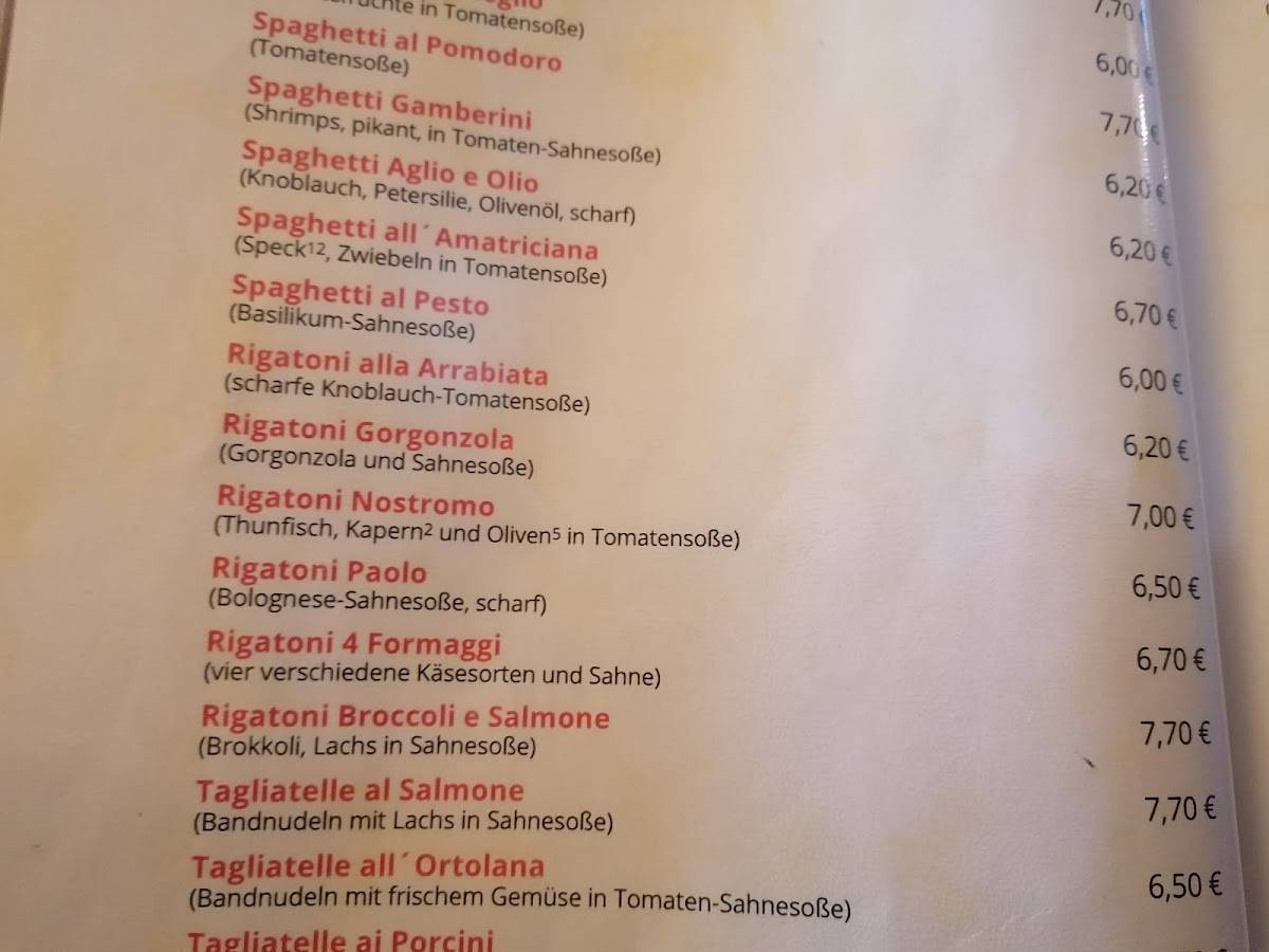 Speisekarte Von Pizzeria La Grotta Gräfenberg