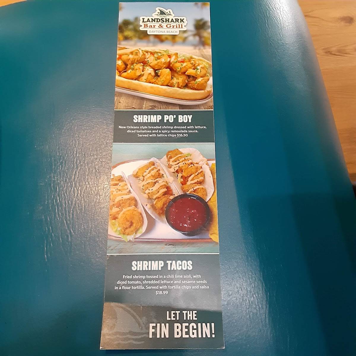 Menu at LandShark Bar & Grill Daytona Beach, Daytona Beach