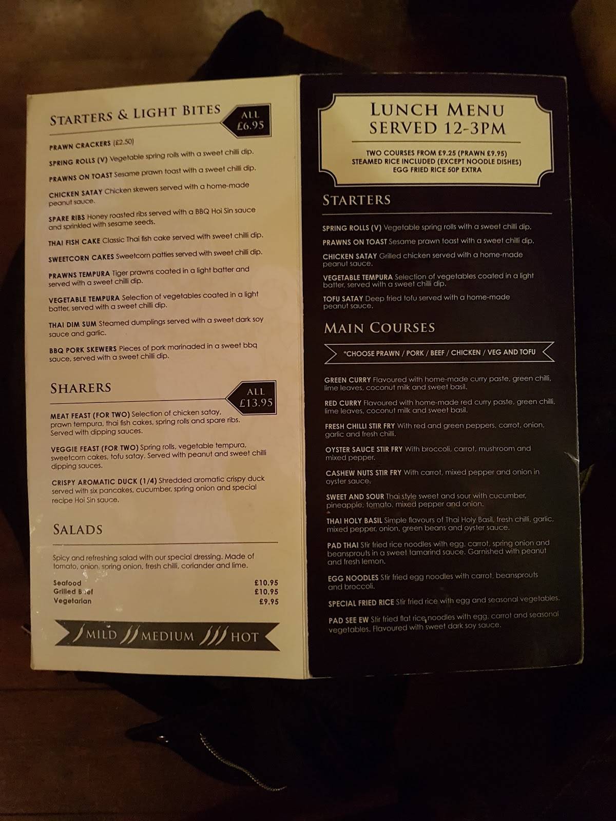 Menu at The Stand Up Inn Indigo Pub Company, Lindfield