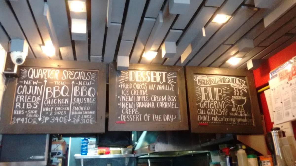Menu at RUB Ribs & BBQ, Quezon City, 64 Sct. Rallos St