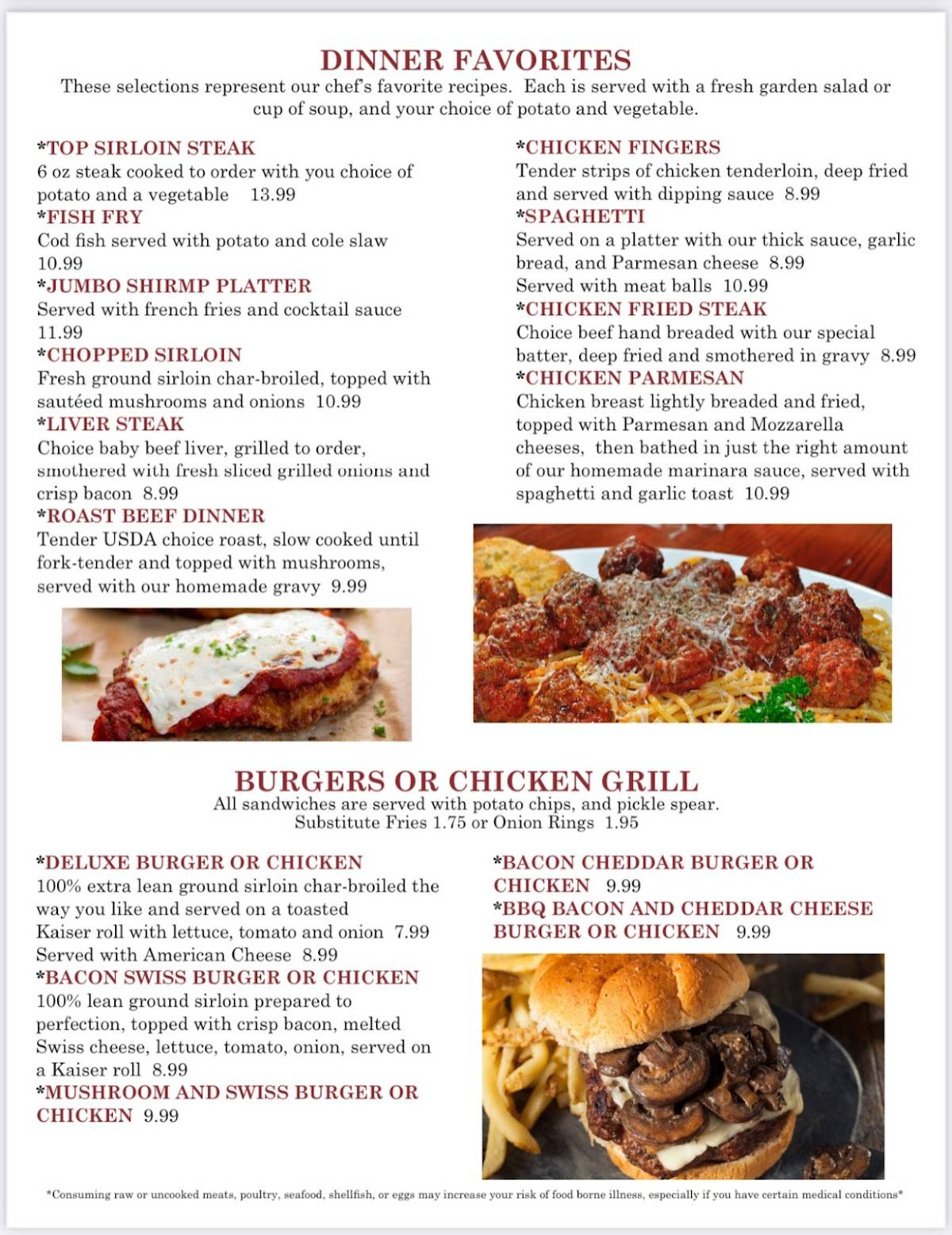 Menu at RUMA’S RESTAURANT, North Royalton