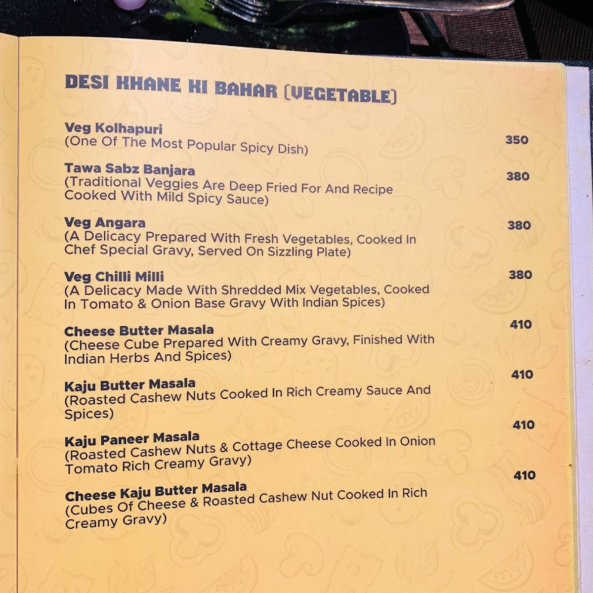 Menu at KDK's Sky Dine, Vadodara, 2nd floor