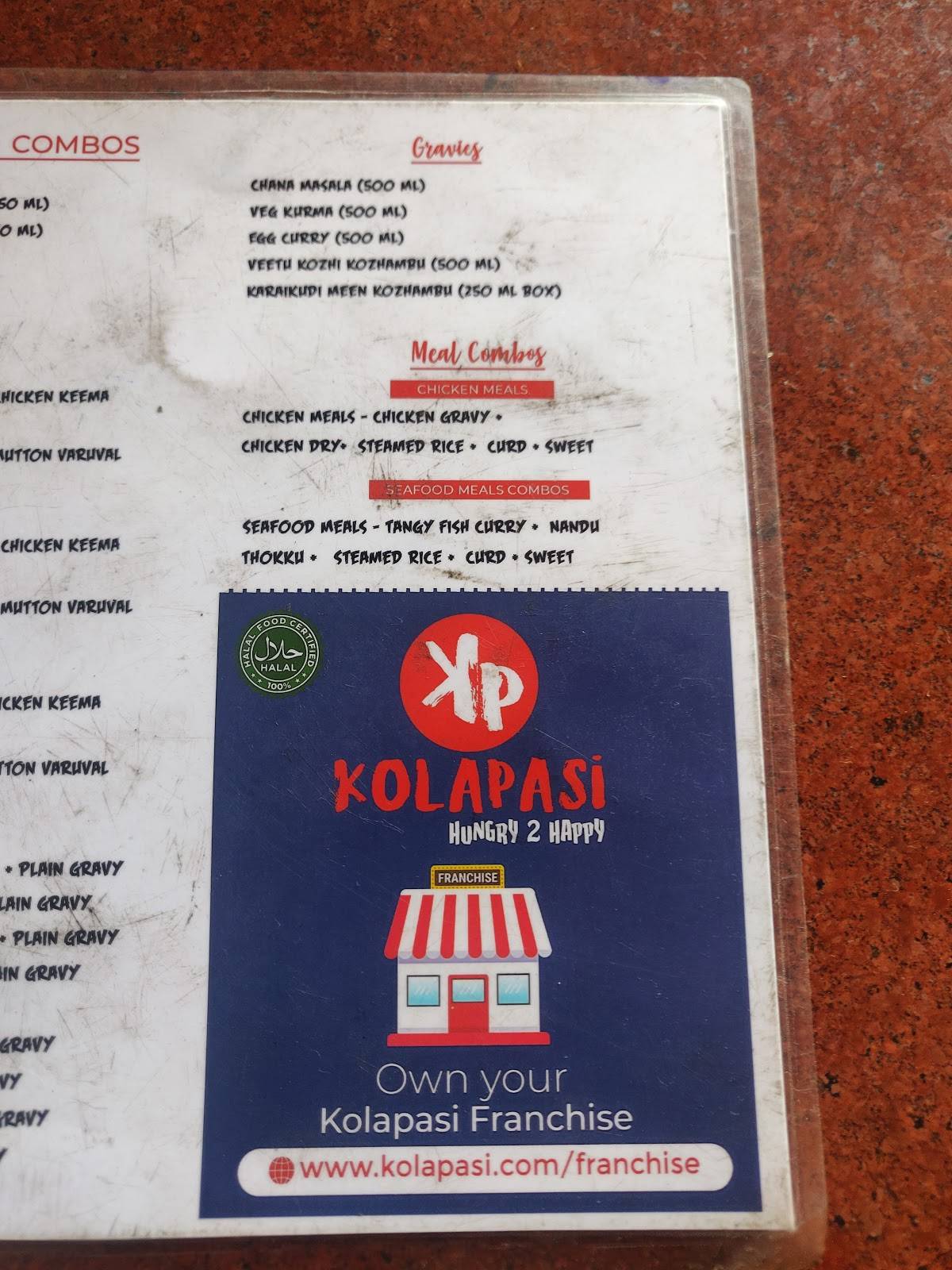 Menu At Kolapasi Peelamedu Coimbatore NR Complex menu-at-kolapasi-peelamedu-coimbatore-nr-complex