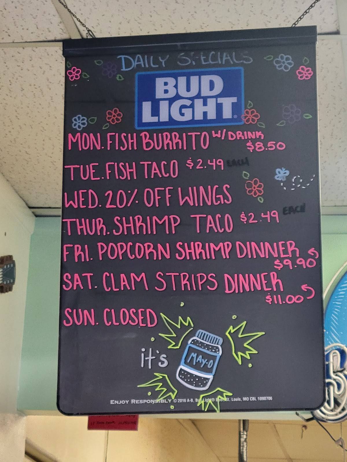 Menu at Mr Fish Fish & Chips restaurant, Yuma