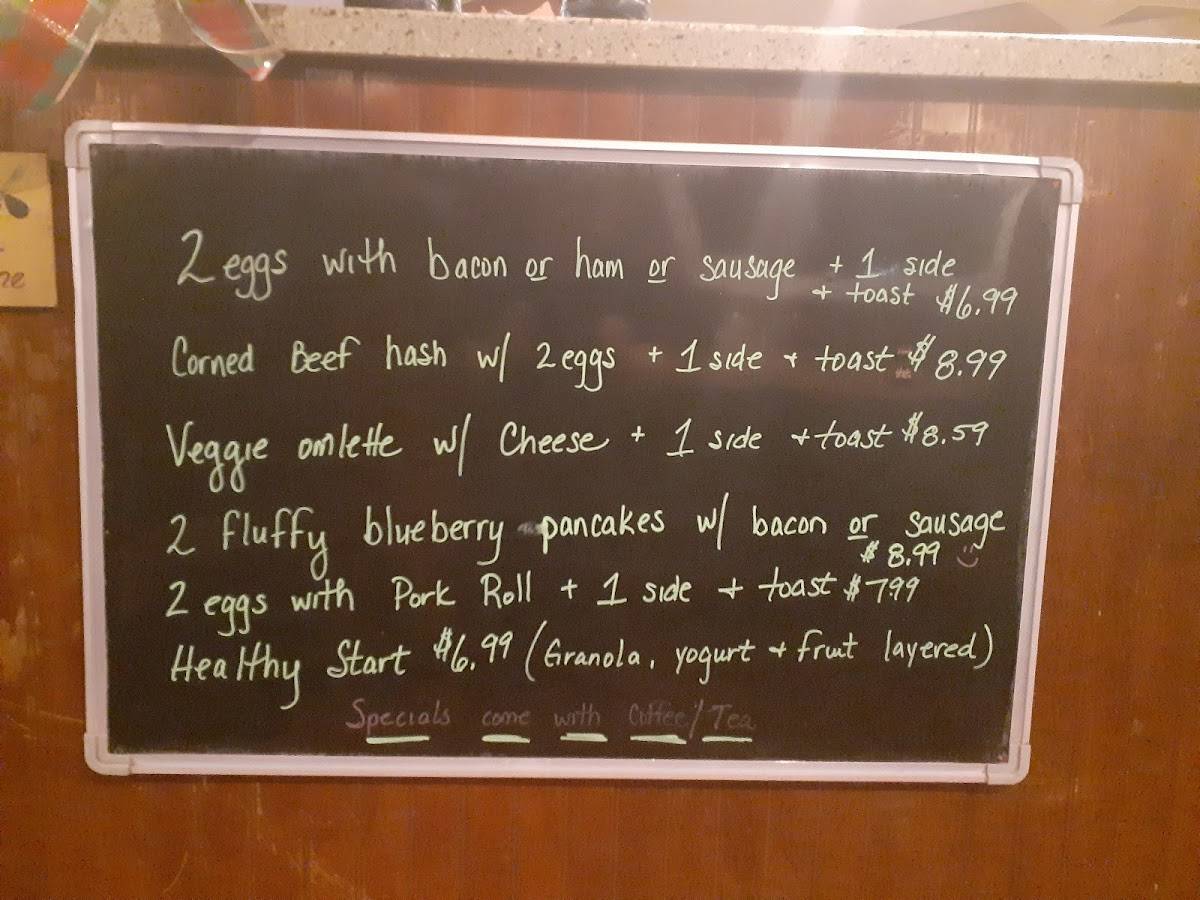 Menu at Uncle Joe's New York Diner restaurant, Ruskin