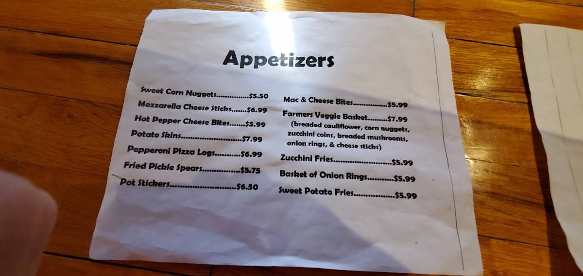 Menu at Scooter's Bar & Grill, Andover