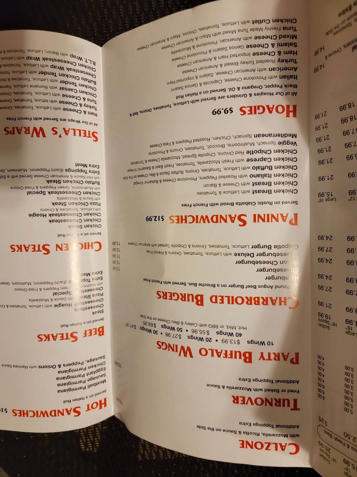Menu at Stella Pizza pizzeria, Collingswood, 505 Haddon Ave