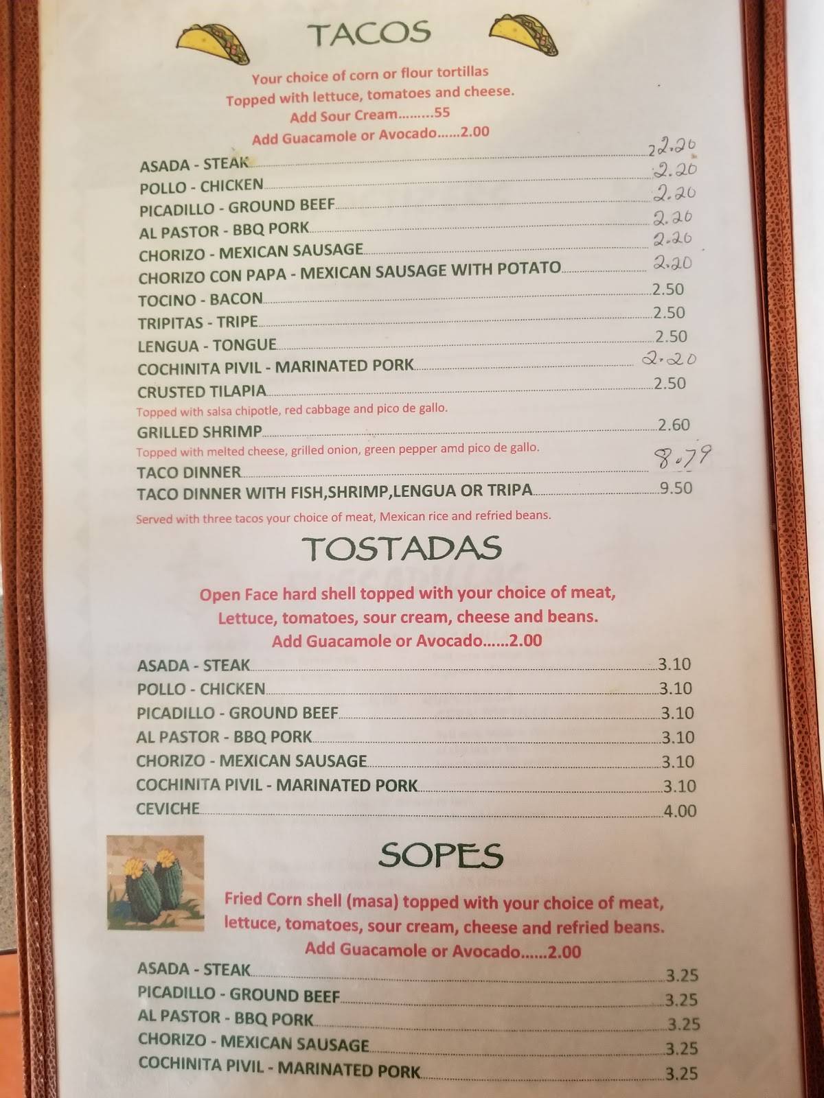 Menu at Taco & Burrito Express restaurant, Mundelein, 410 E Hawley St