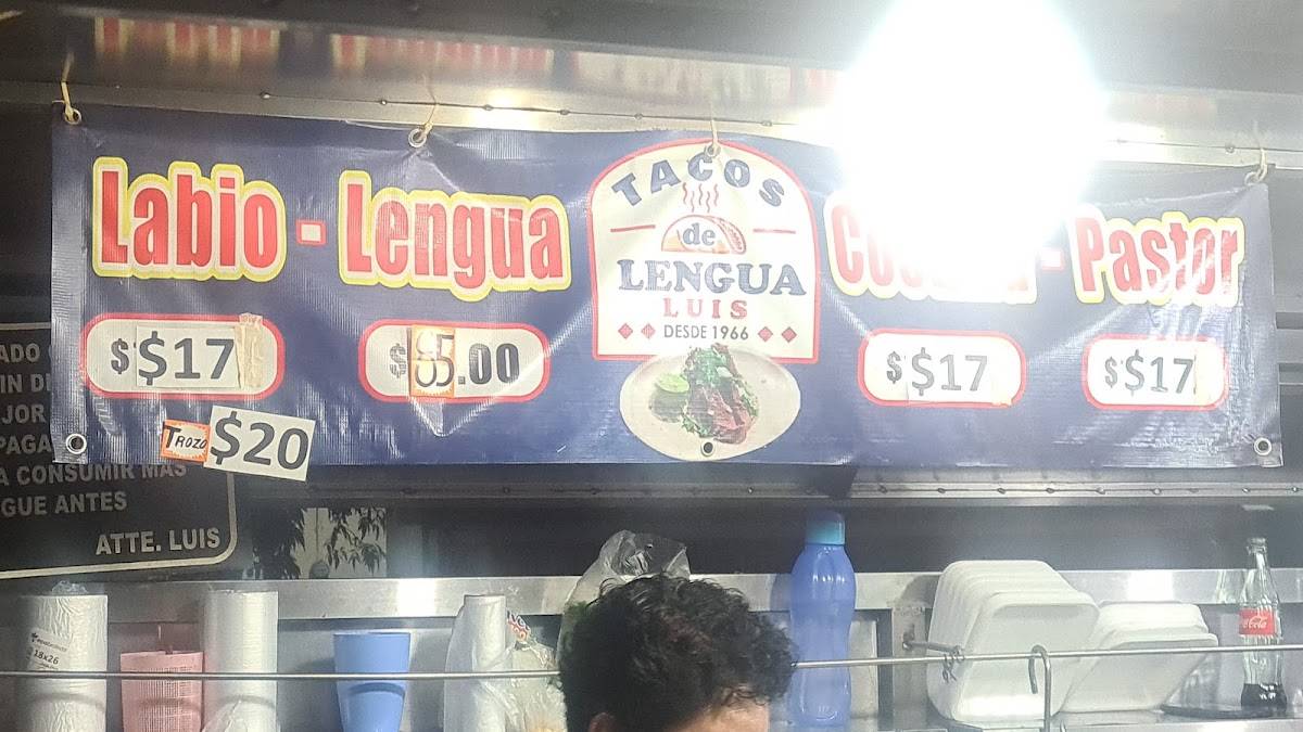 Carta del restaurante Tacos Luis, Guadalajara, C. Federico E. Ibarra 1077