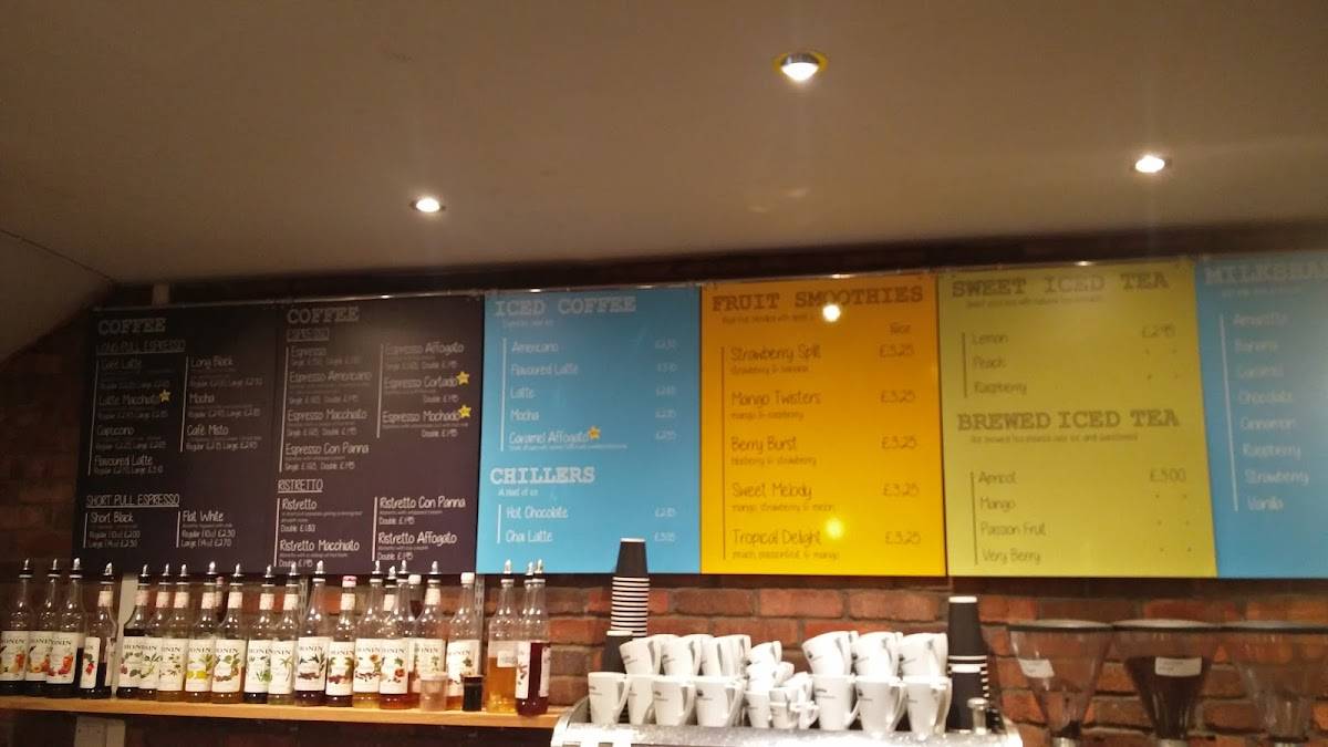 Menu at The Burgh Coffeehouse cafe, Stirling