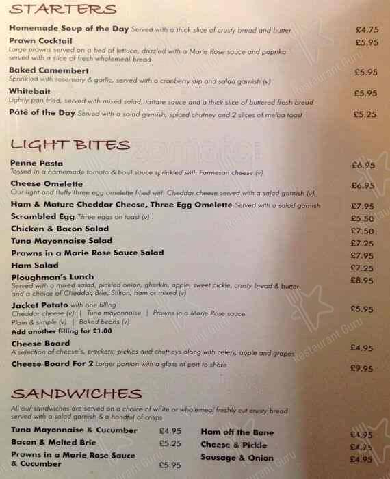 Menu At The King And Tinker Pub Bar Enfield