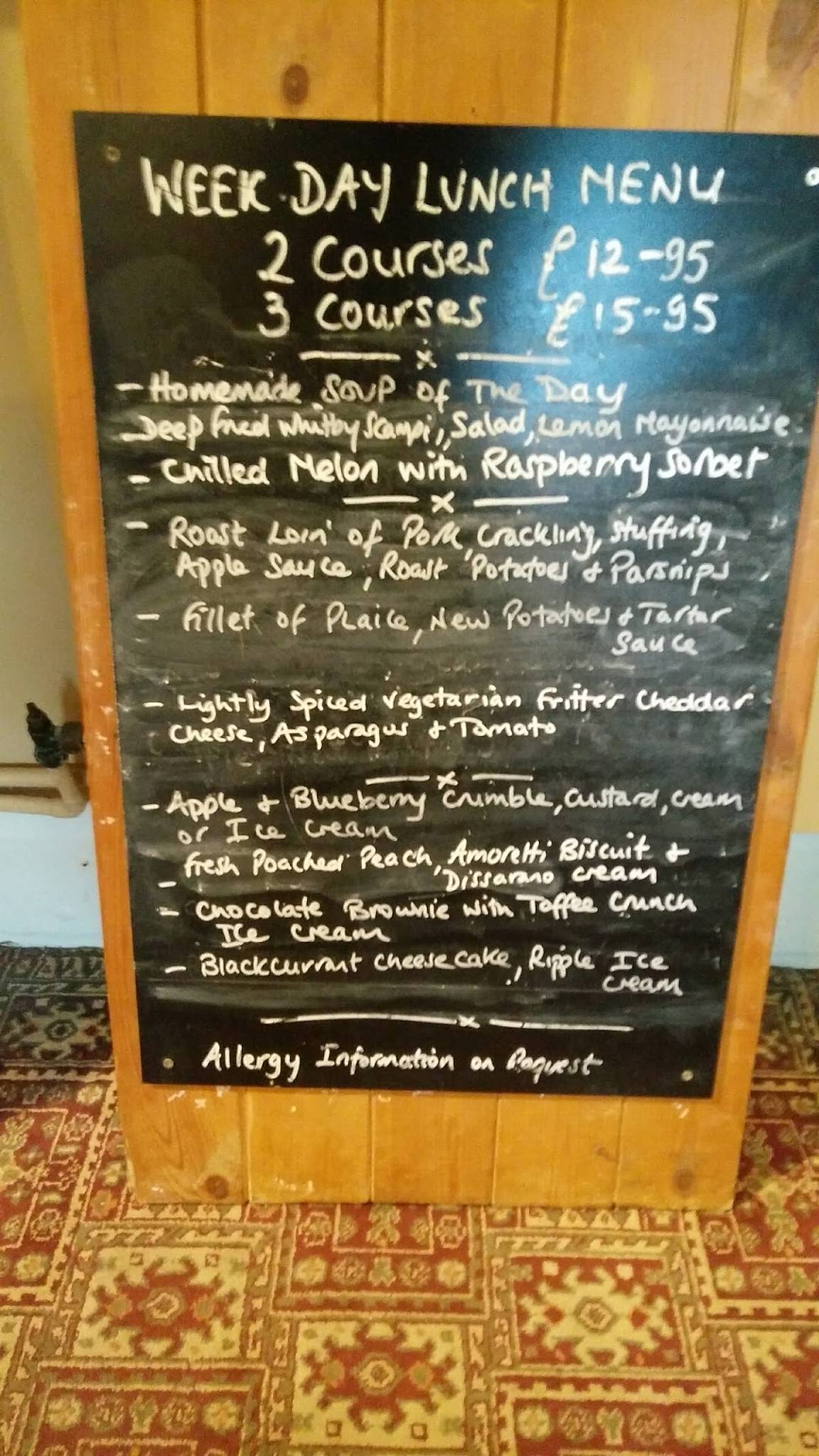 Menu at The Plough Inn at Brackenfield pub & bar, South Wingfield