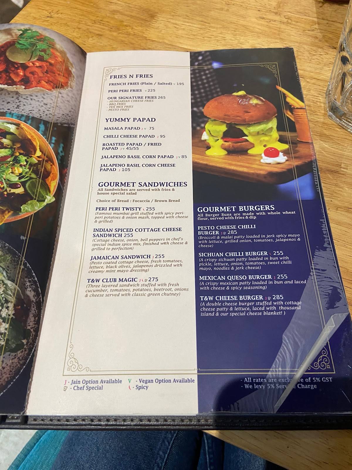 Menu at Thyme & Whisk Vegetarian Restaurant in Jayanagar Bangalore