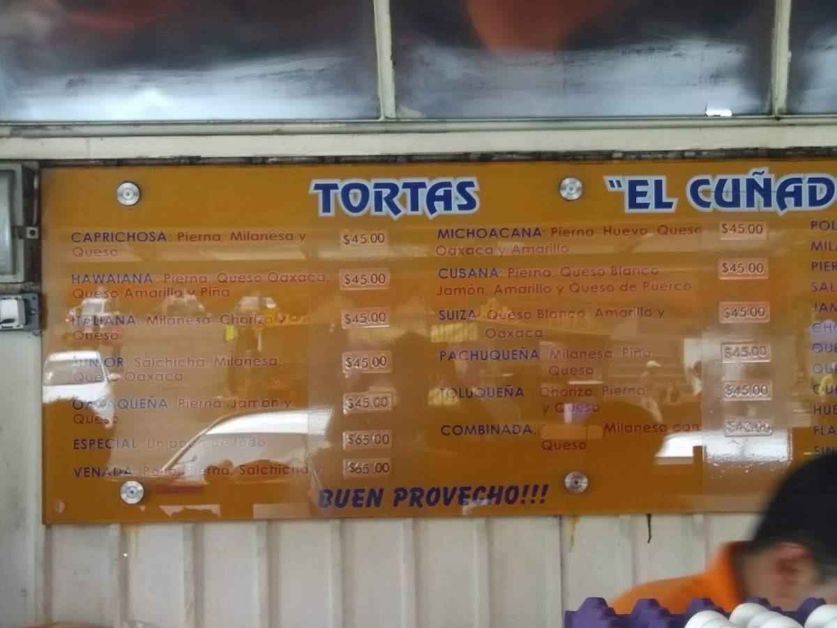 Menu at Tortas Y Flautas El Cuñado restaurant, Ciudad López Mateos