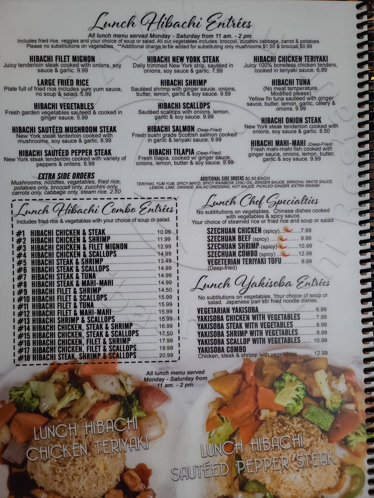 Menu at Wasabi 54 restaurant, Owensboro, Kidron Valley Way 5