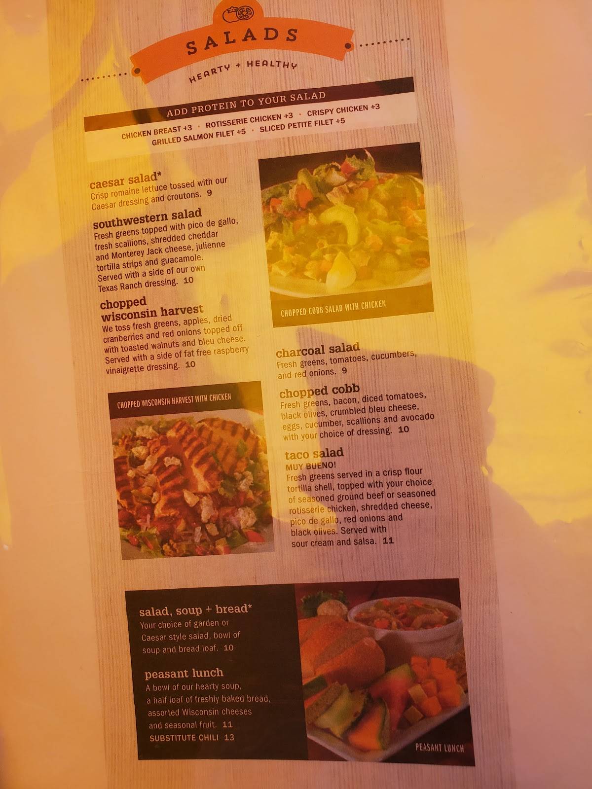 Menu at Charcoal Grill & Rotisserie BBQ, Racine, Douglas Ave