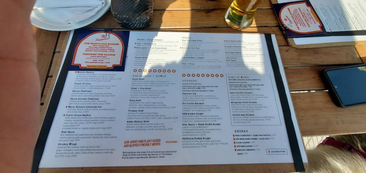 Menu at Beertown Public House Barrie, Barrie, 12 Fairview Rd Unit 5