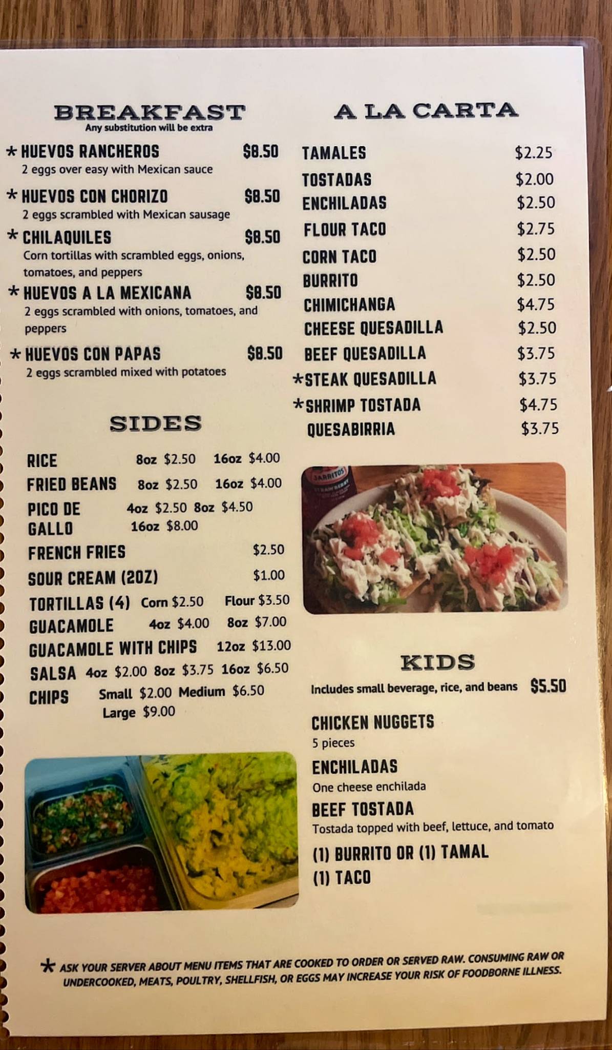 Menu at Burrito Loco restaurant, Dearborn Heights