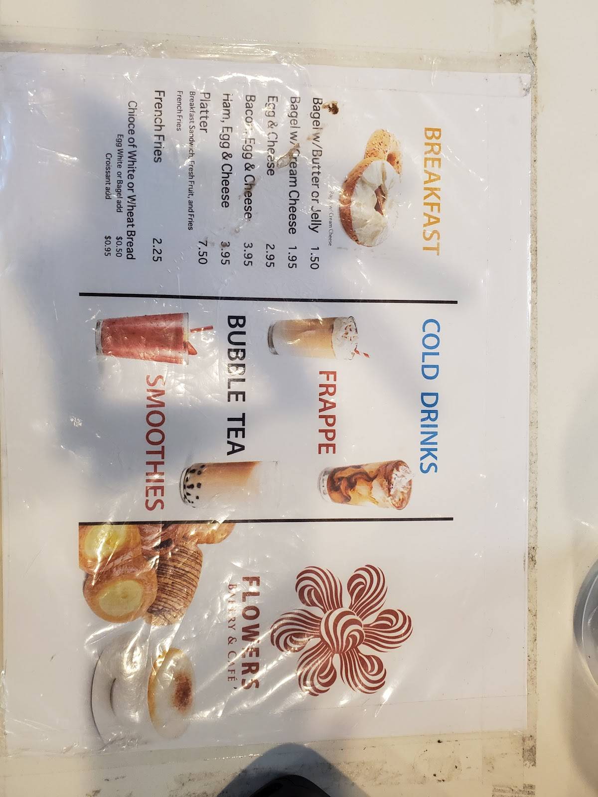 Menu at Flowers Bakery Cafe Laurel, Laurel