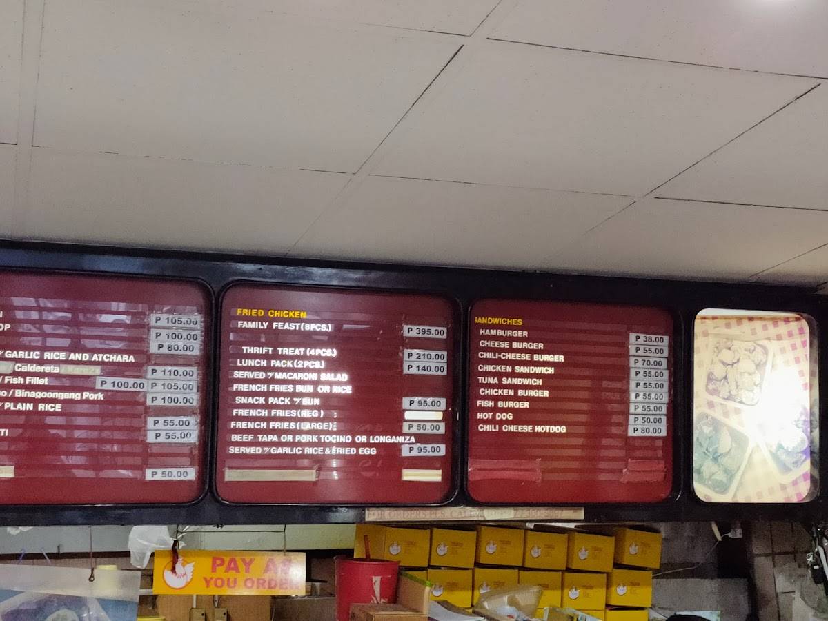 Carta del restaurante Chickies & Patties Food Inc, Dávao, 134 Ramon ...