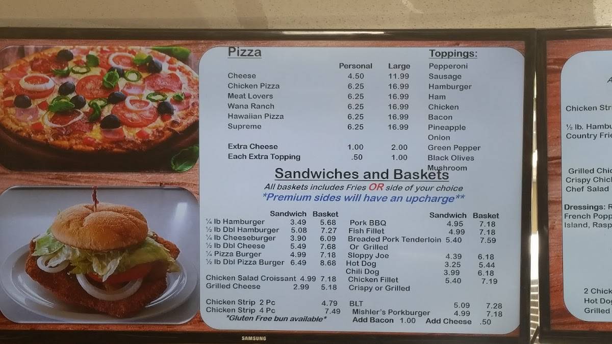 Menu at WanaCup Restaurant, Shipshewana